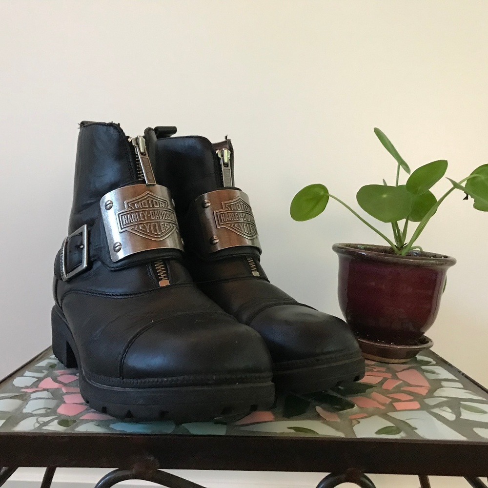 Harley Davidson Buckle Boots Size 7